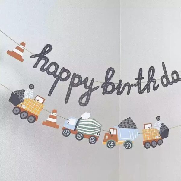 Baby cars banner party garland for birthday party