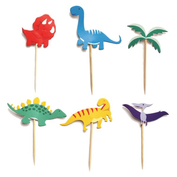 Dinosaur cupcake toppers  cake decorations toppers 24pcs