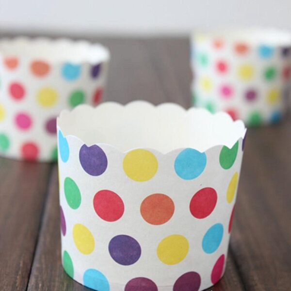 Dot patterns  Cake Paper Cup High Temperature Steamed and Baked Muffin Cup