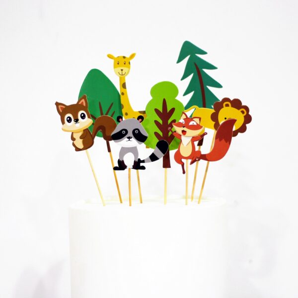 Forest animals cupcake toppers  cake decorations toppers 24pcs